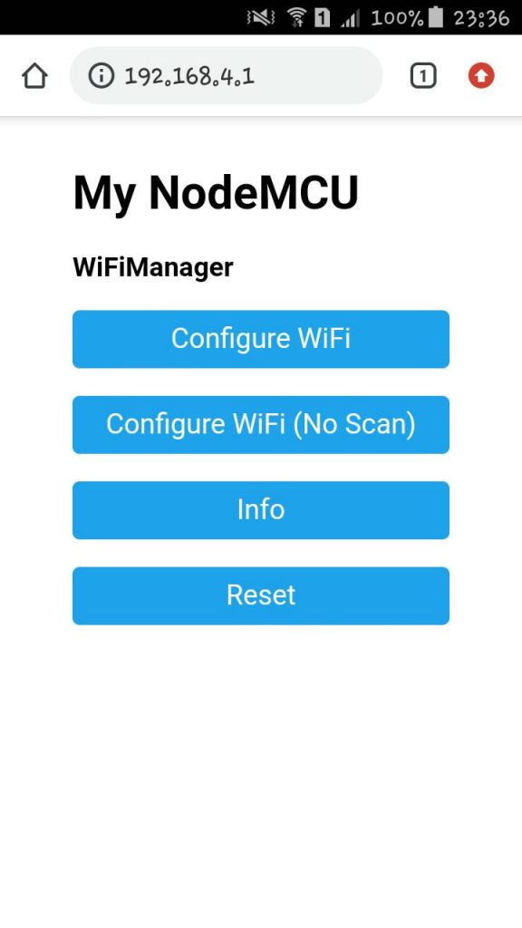 WiFiManager for App Blynk and NodeMCU-12E