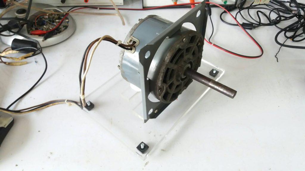 Make a mounting base for Capacitor run motor and experiment