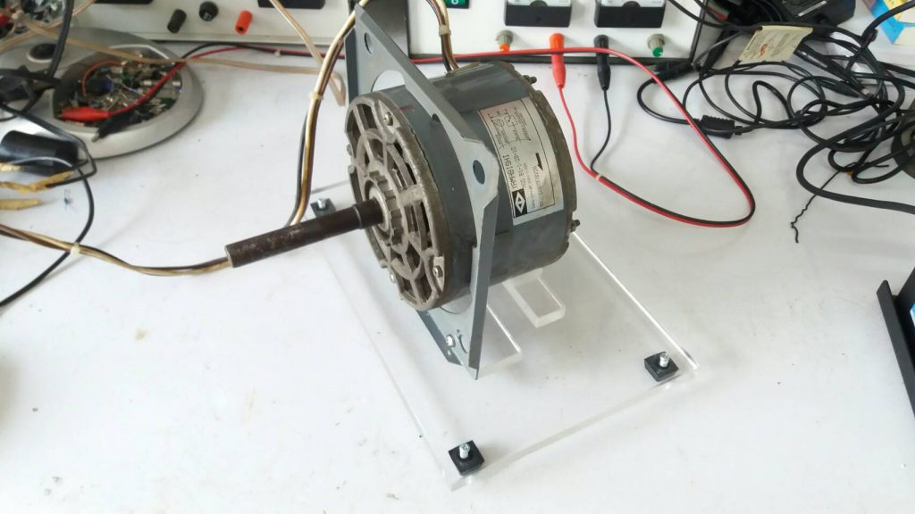 Make a mounting base for Capacitor run motor and experiment