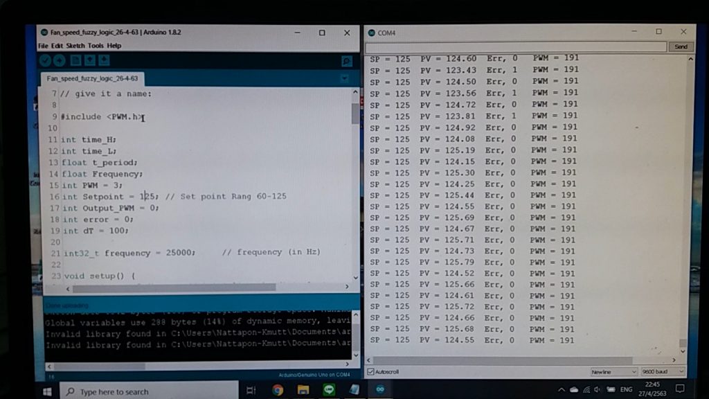 Fan speed using Fuzzy logic controller based on Arduino UNO