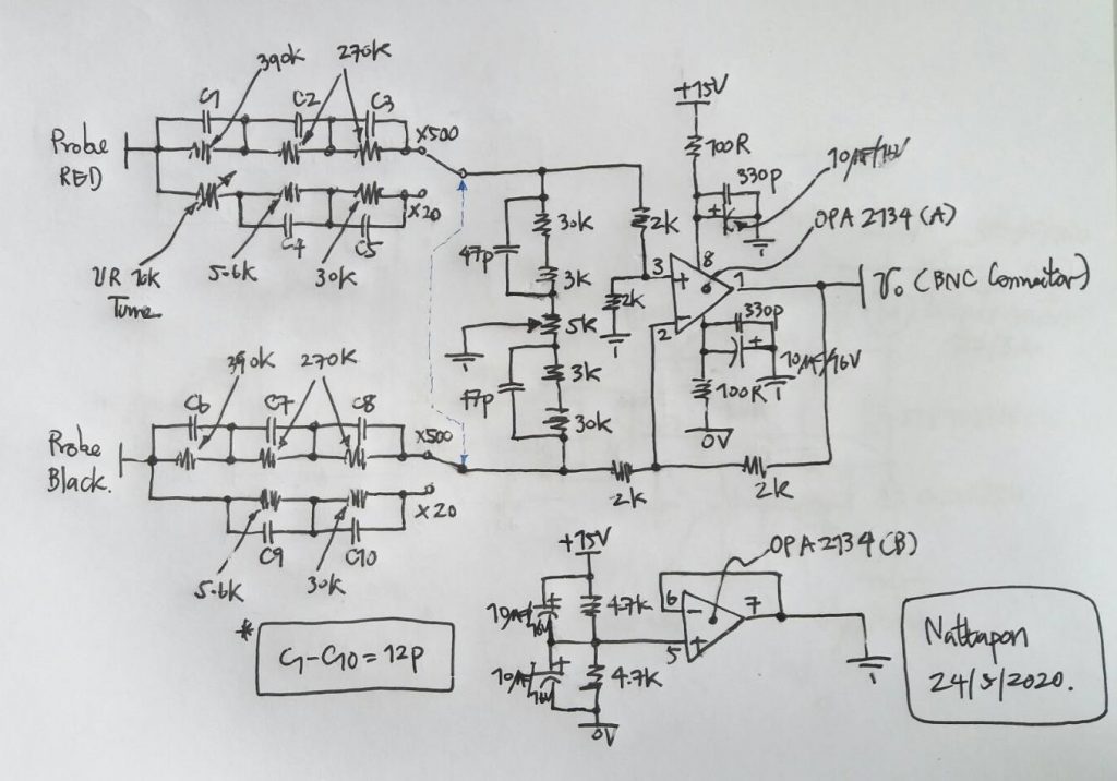 DIY Differential probe for Osciloscope