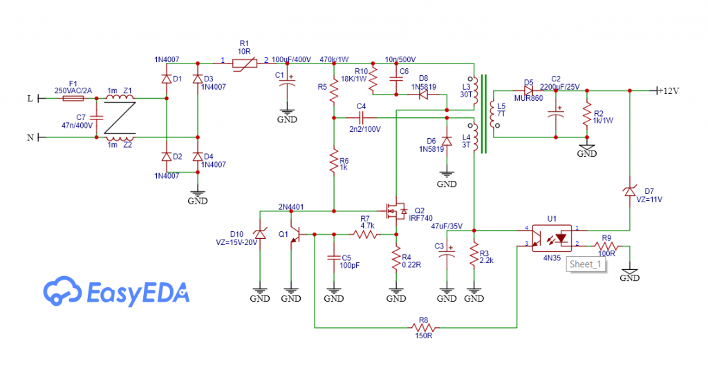 Flyback SMPSU 