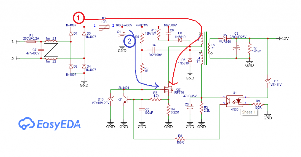 Flyback SMPSU 