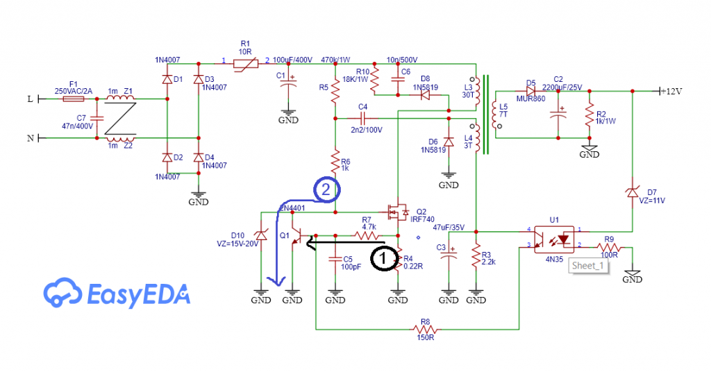 Flyback SMPSU 