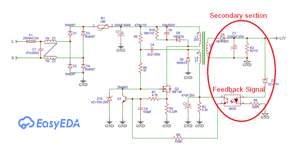 Flyback SMPSU 