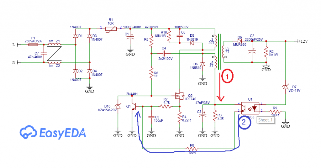 Flyback SMPSU 