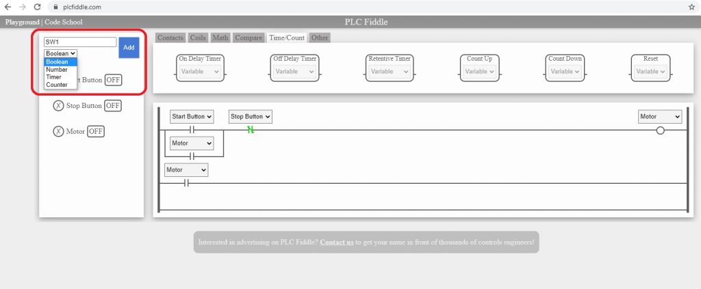 Basic PLC simulator Online