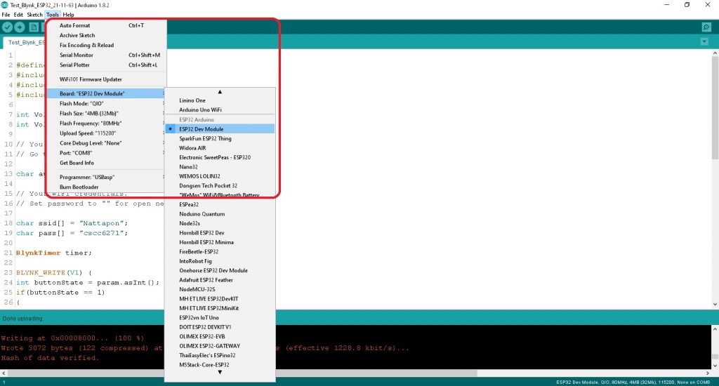 Easy Blynk Application Control by NodeMCU ESP32 Devkit