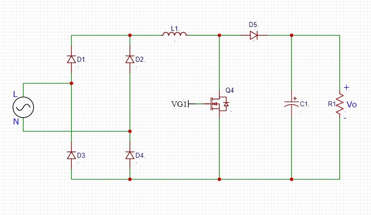 Bridgeless-PFC Topologies Boost converter