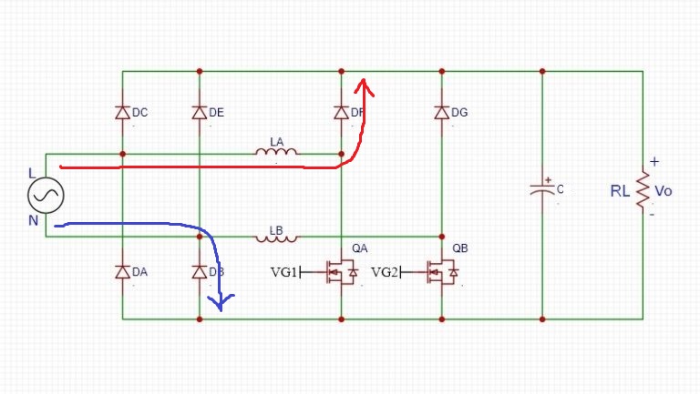 Bridgeless-PFC Topologies Boost converter