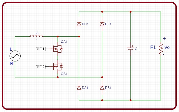 Bridgeless-PFC Topologies Boost converter