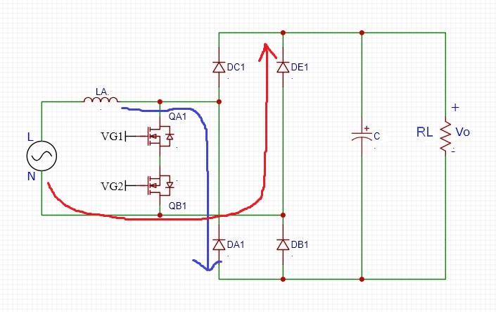 Bridgeless-PFC Topologies Boost converter