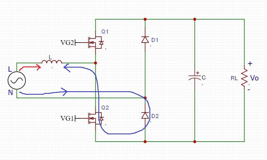 Bridgeless-PFC Topologies Boost converter