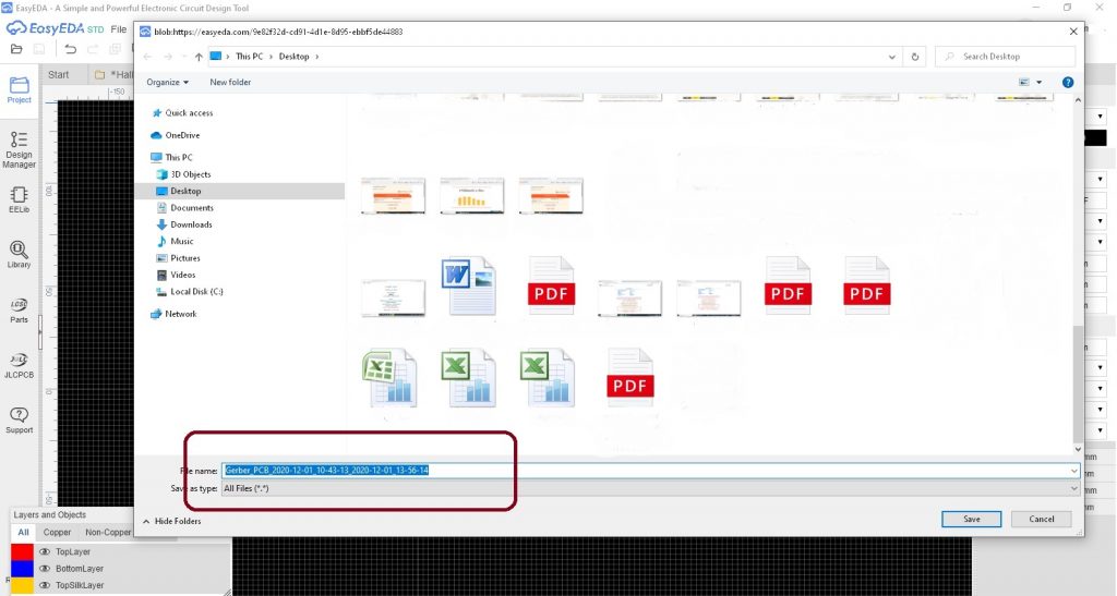 EasyEDA Gerber files 