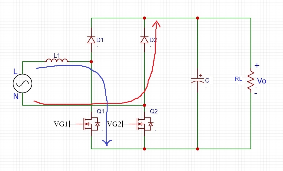 Bridgeless-PFC Topologies Boost converter