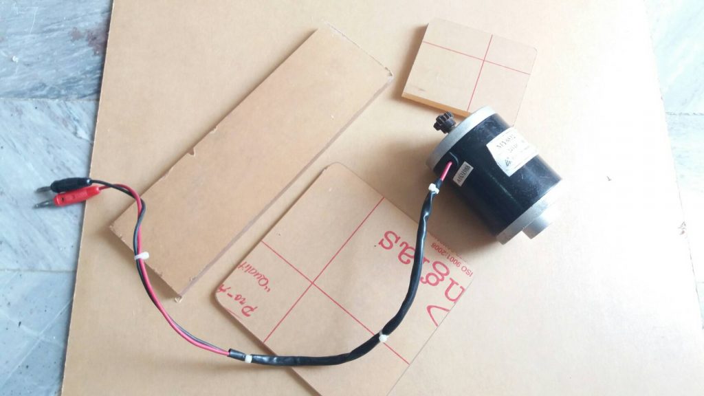 Build a DC motor mounting base for Experiment