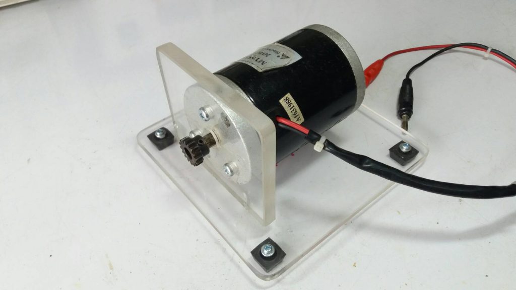 Build a DC motor mounting base for Experiment