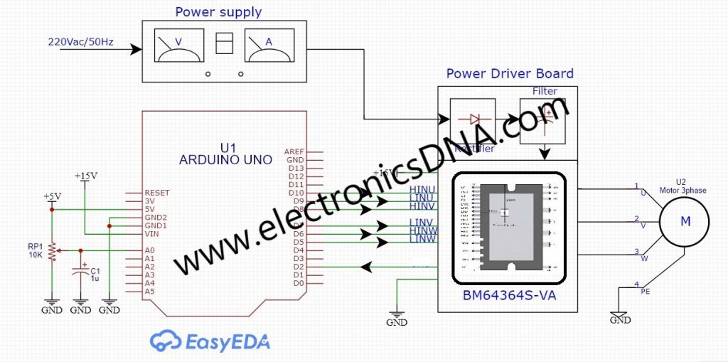 Simple 3Phase induction motor speed control