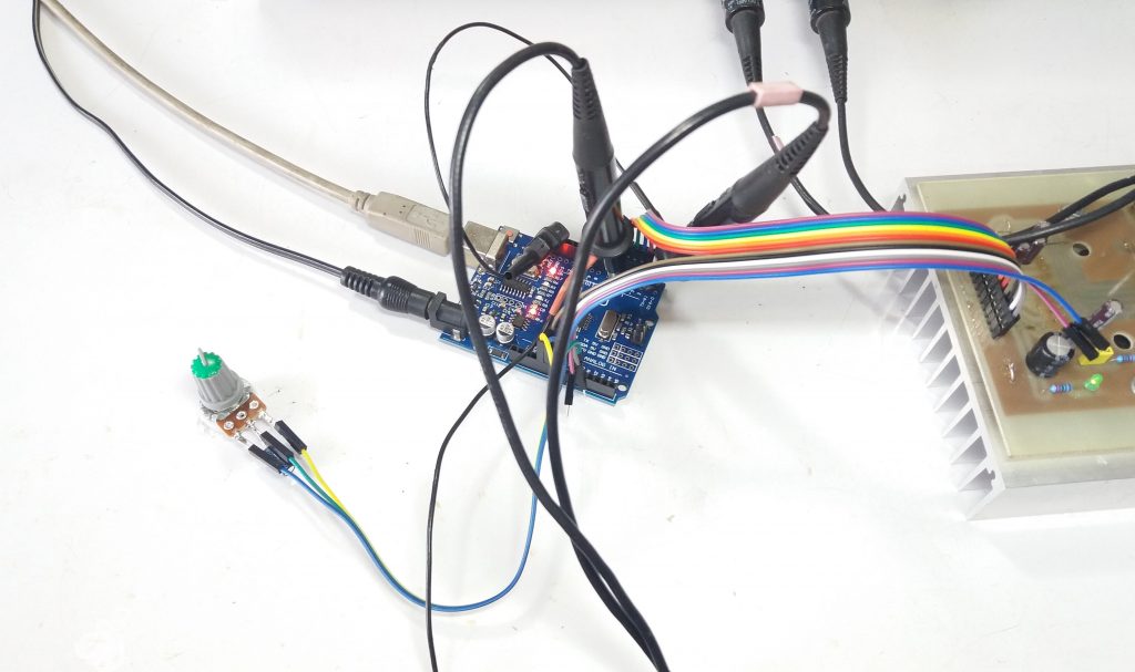 Simple Test SVPWM 3 Phase Induction Motor by Arduino UNO