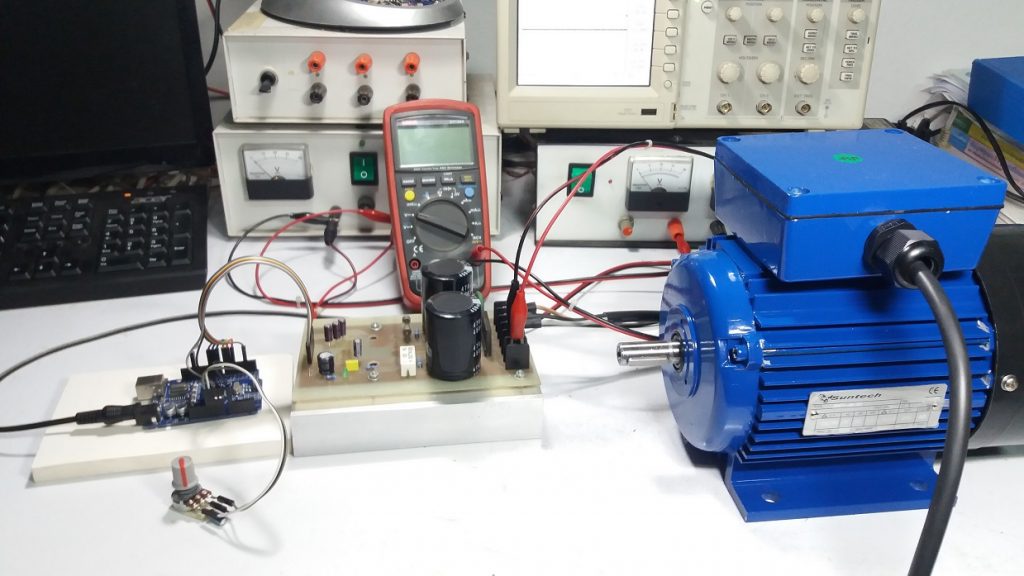 Inside and test 3 phase induction motor 2810rpm 0.5HP