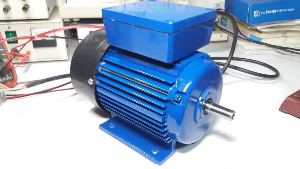 Inside and test 3 phase induction motor 2810rpm 0.5HP