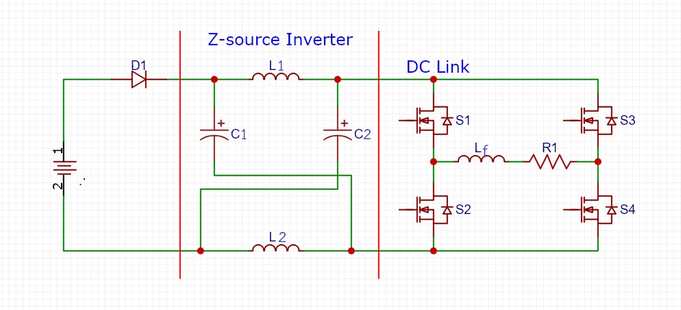 Single-phase Z-Source Inverter for Full-bridge Switching