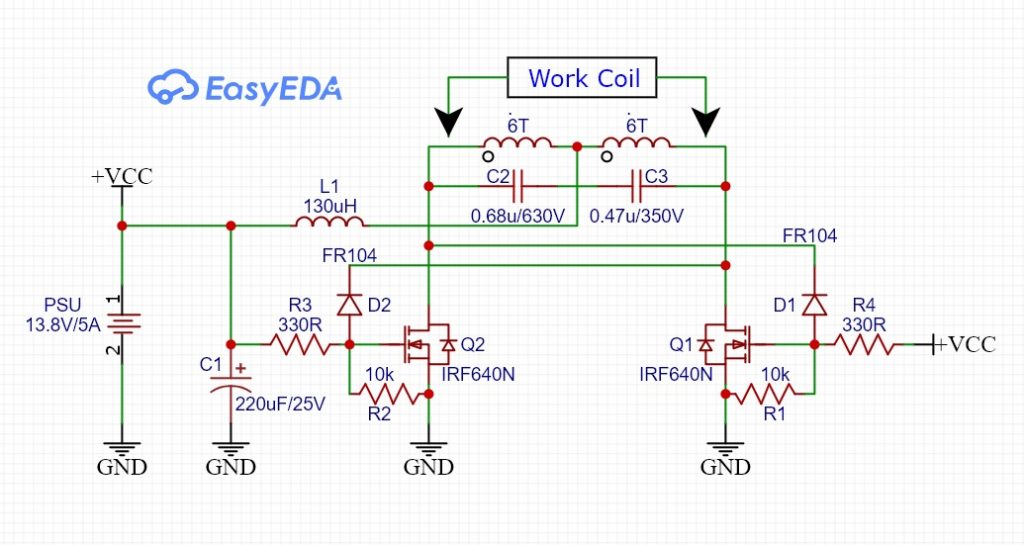 Mini Induction Heater By Self Oscillating