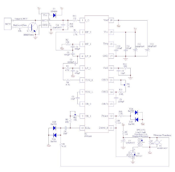 SRM400 Sonar Ranging Module Controlled by Arduino UNO