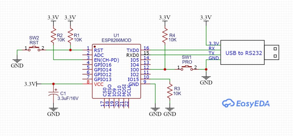 ESP8266 WiFi Module Connect to USB Convertor