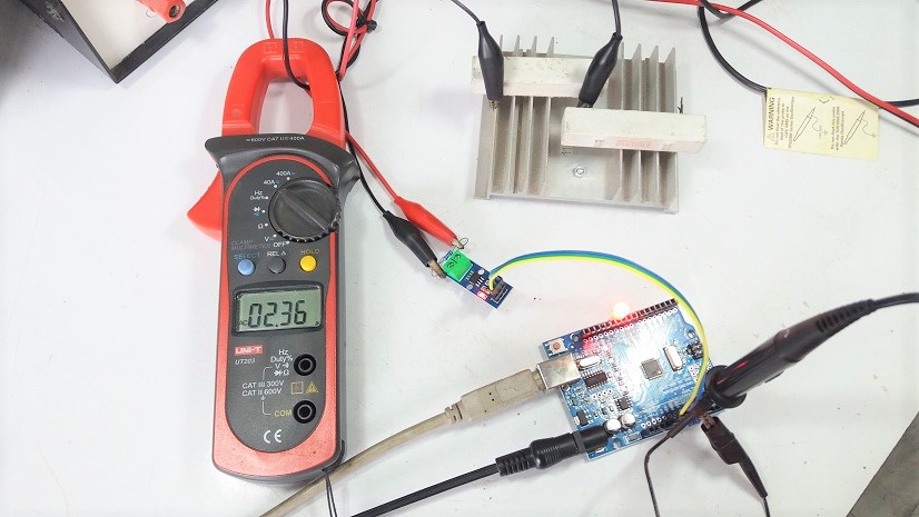 AC Current Sensor By using ACS712 Hall Effect