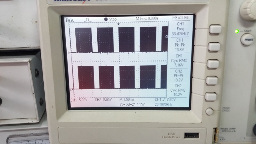 Test push-pull converter using the UCC3808 PWM Controller