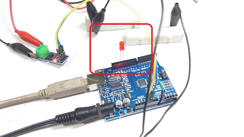 DC Current Sensor By using ACS712 Hall Effect