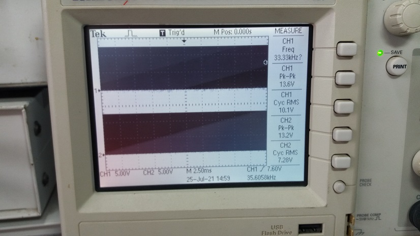 Test push-pull converter using the UCC3808 PWM Controller