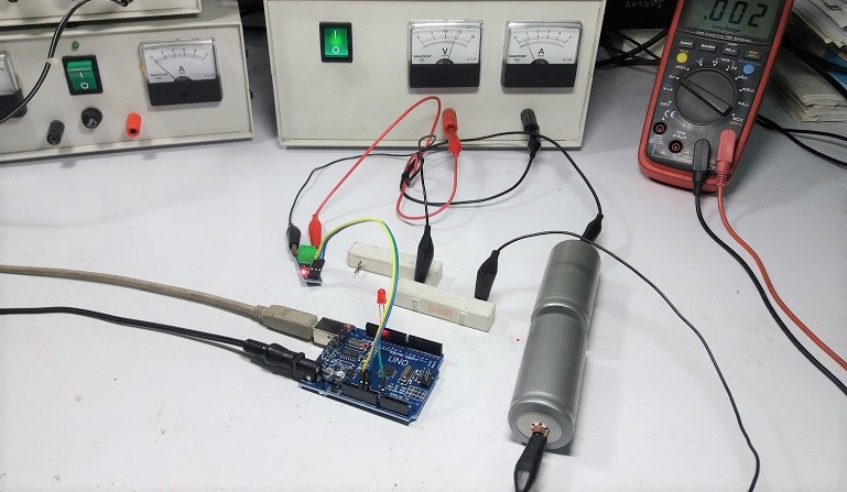 DC Current Sensor By using ACS712 Hall Effect
