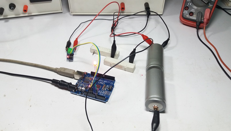 DC Current Sensor By using ACS712 Hall Effect