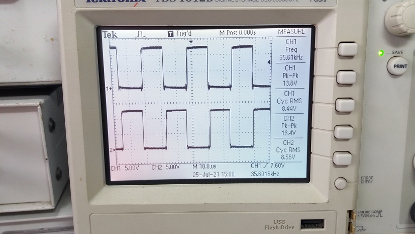 Test push-pull converter using the UCC3808 PWM Controller