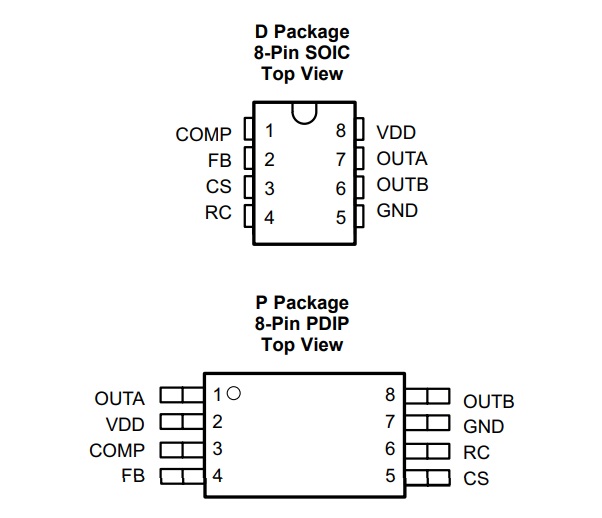 UCC3808 Current mode PWM Controllers