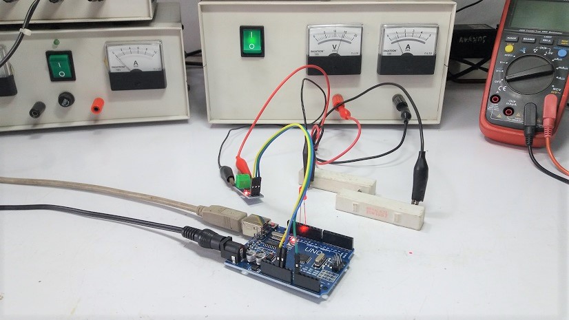DC Current Sensor By using ACS712 Hall Effect