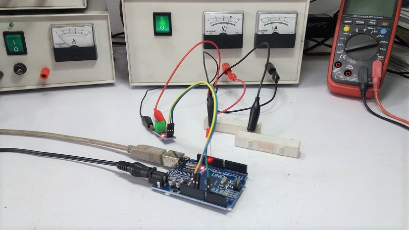 DC Current Sensor By using ACS712 Hall Effect