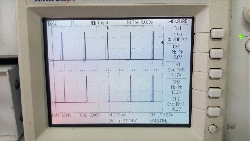 Test push-pull converter using the UCC3808 PWM Controller