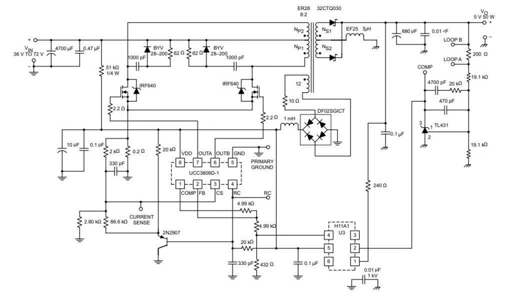 UCC3808 Current mode PWM Controllers