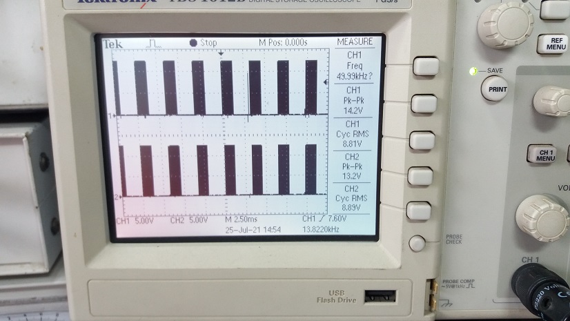 Test push-pull converter using the UCC3808 PWM Controller