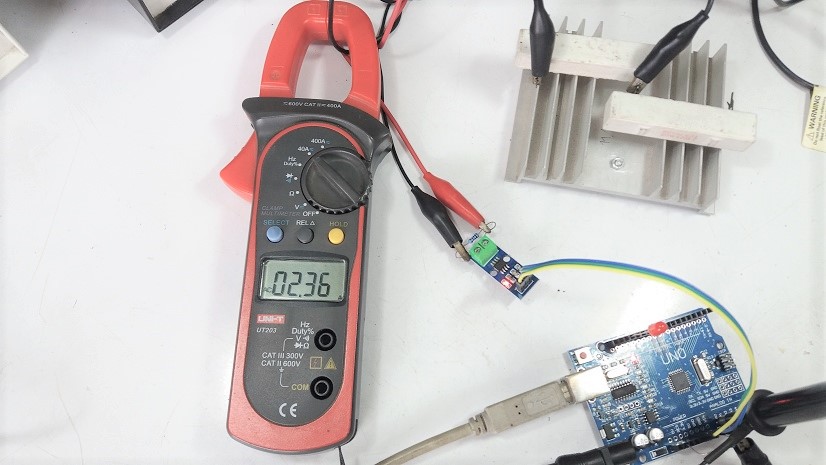 AC Current Sensor By using ACS712 Hall Effect