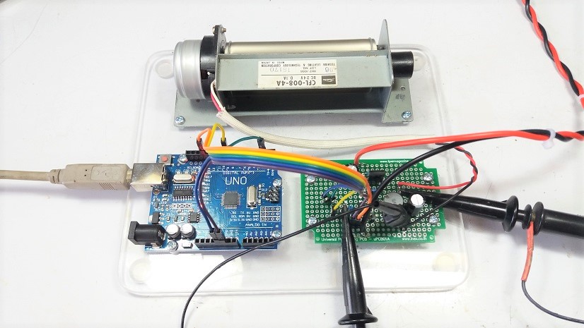 Experiment board DC Motor Speed Control with Arduino UNO