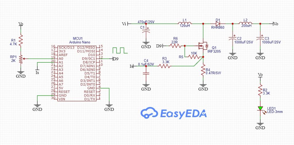 Boost converter Based on Arduino NANO and Current Mode Control Algorithm