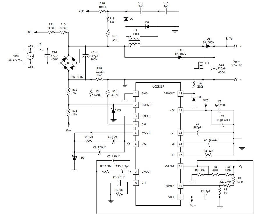 Active Power Factor Correction UCC3818N