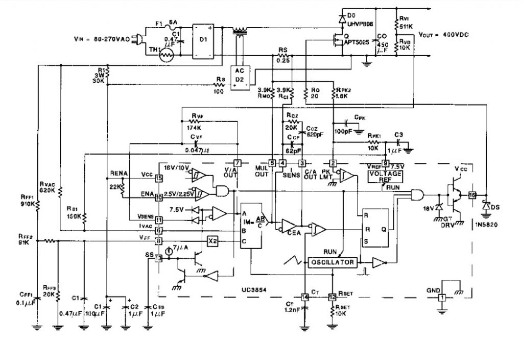 Active Power Factor Correction by Using UC3854