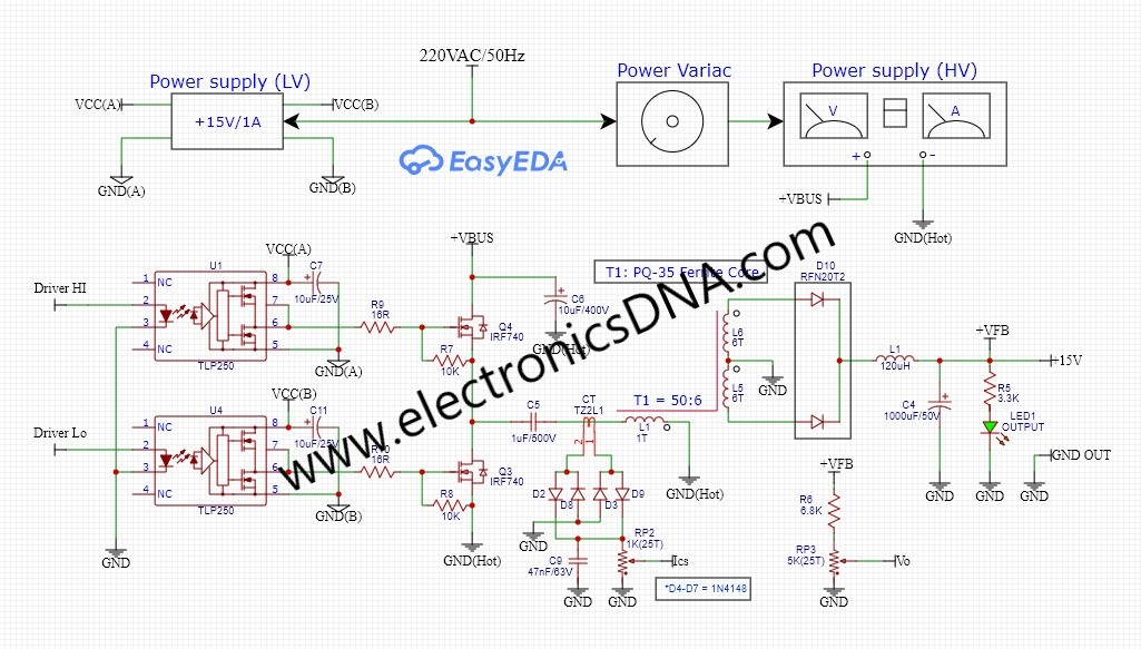 Basics Open Loop Half-Bridge SMPS Using Arduino UNO