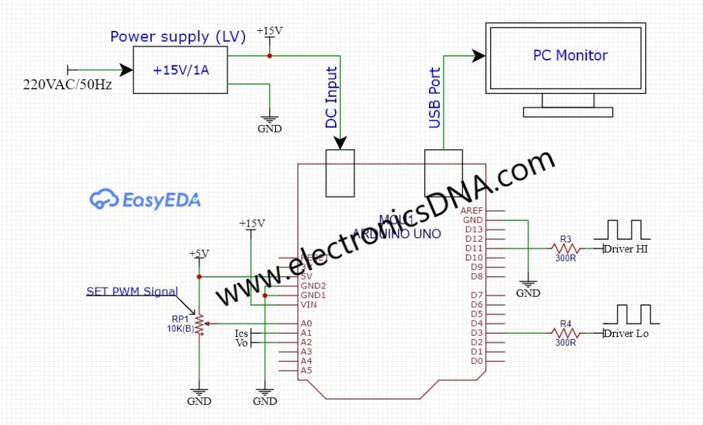 Basics Open Loop Half-Bridge SMPS Using Arduino UNO