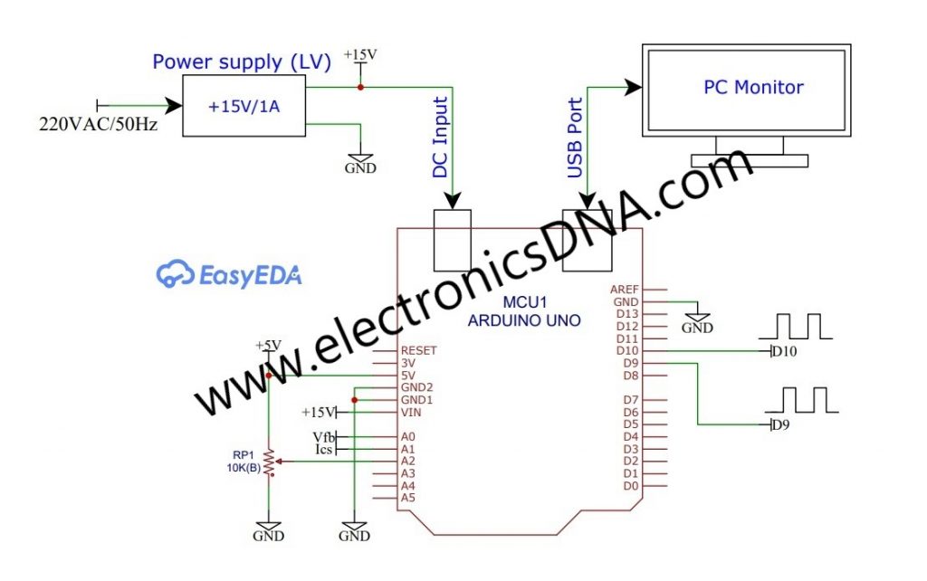 Simple and Small Phase-Shifted Full-Bridge Converter By Using Arduino UNO